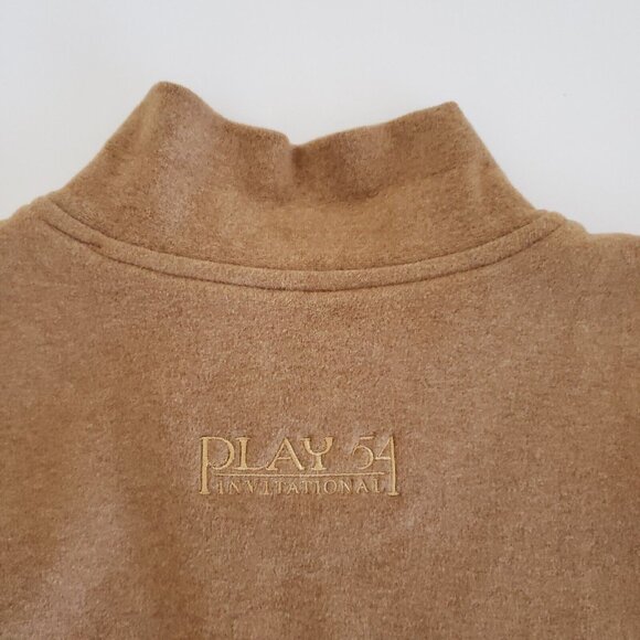 Carnoustie Golf Sweater Vest 1/4 Zip Brown L Pullover Play 54 Invitational LIV - Picture 6 of 10